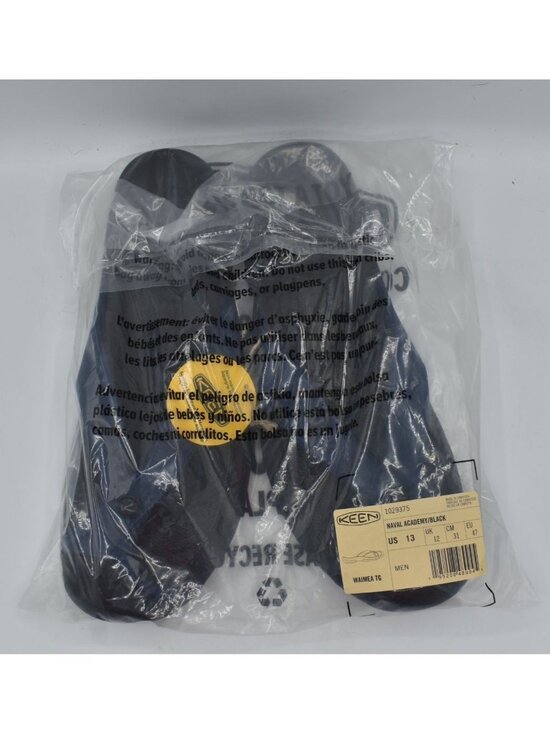 Keen Mens 13 Waimea TG Toe Guard Naval Academy Black Flip Flops Sandals Shoes